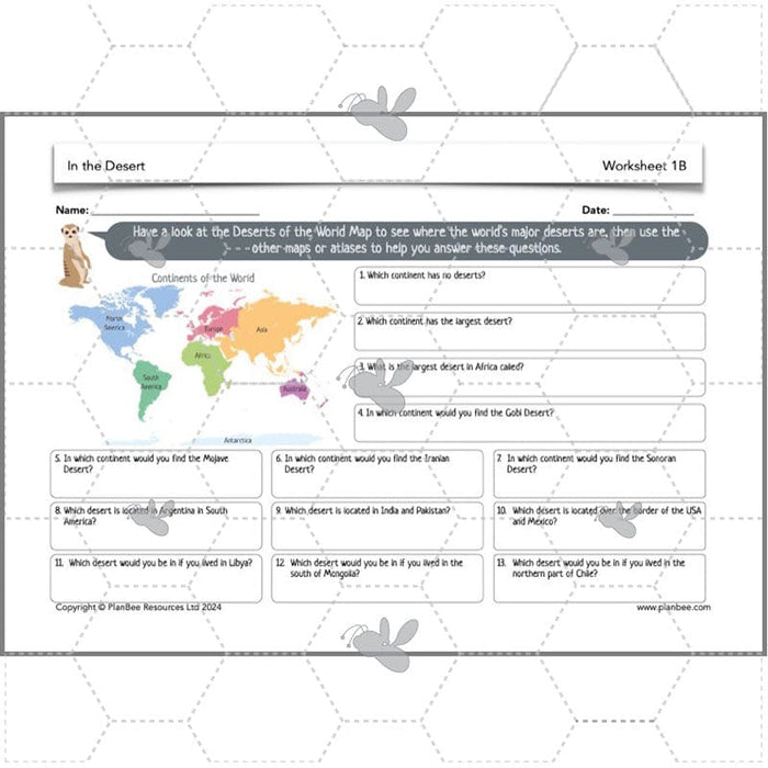 PlanBee In the Desert: Desert Habitat KS2 Geography by PlanBee