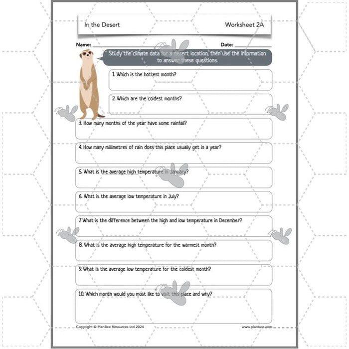 PlanBee In the Desert: Desert Habitat KS2 Geography by PlanBee