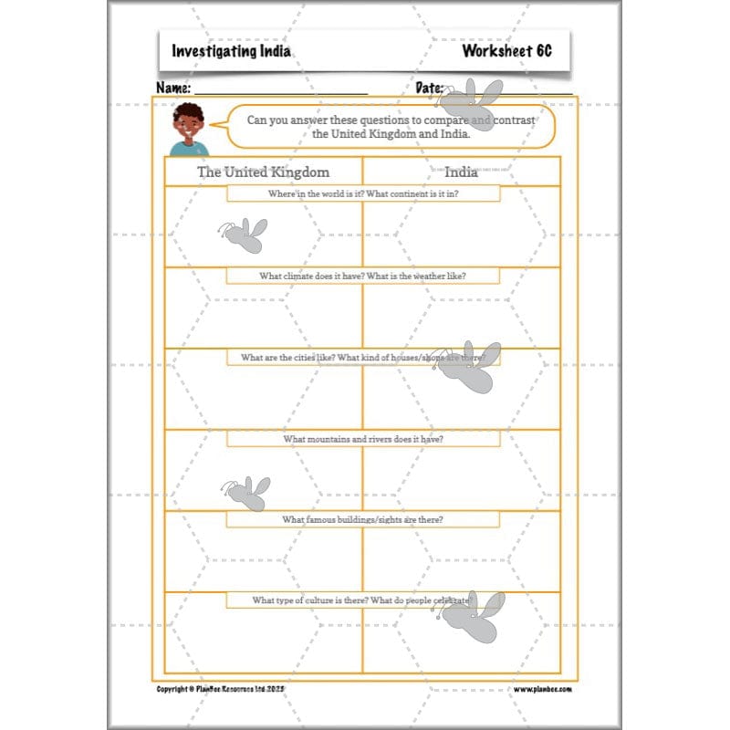 PlanBee Investigating India KS2 Geography scheme for Year 3 & Year 4