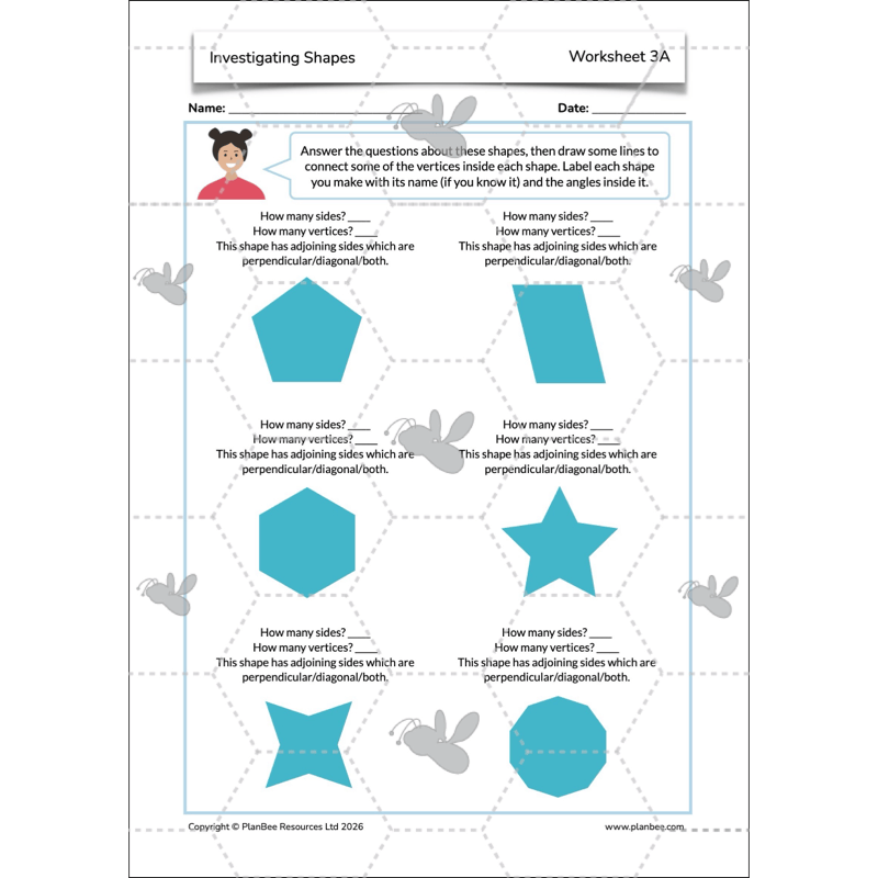 PlanBee Year 5 Shape KS2 Geometry Maths Lessons by PlanBee