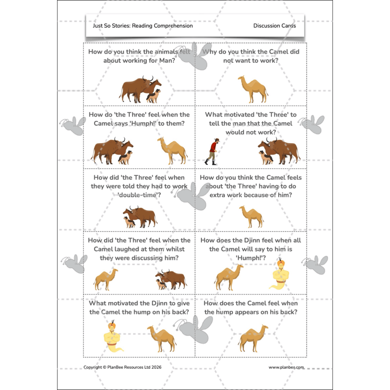 PlanBee Just So Stories KS2 | Reading Comprehension Year 4