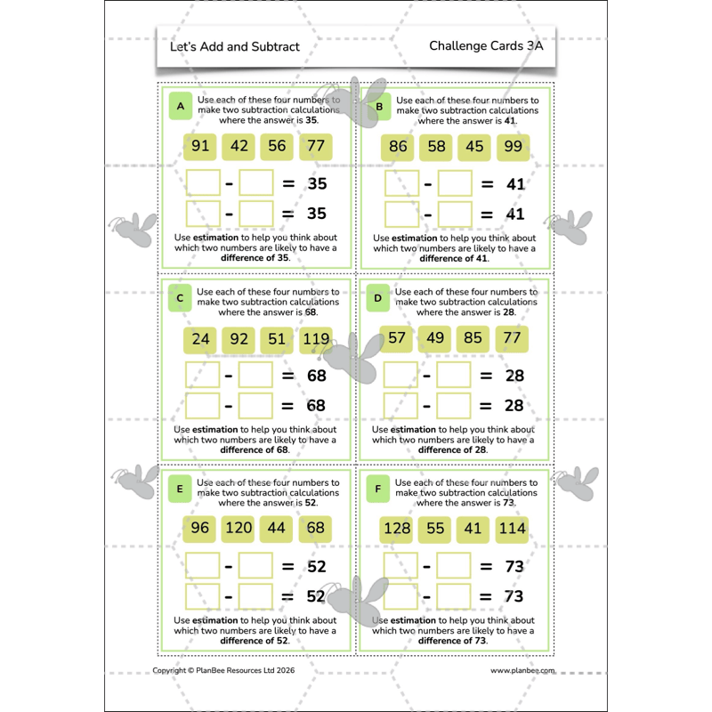 PlanBee Let's Add and Subtract Year 3 Maths Lessons by PlanBee