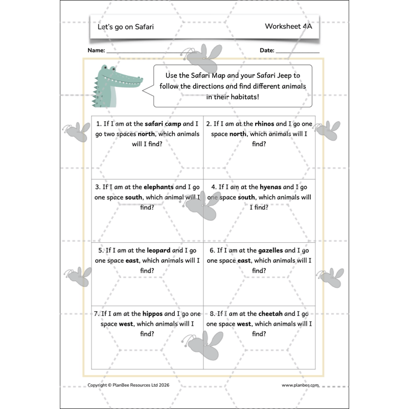PlanBee Let's go on Safari | Kenya KS1 Geography Lesson Pack