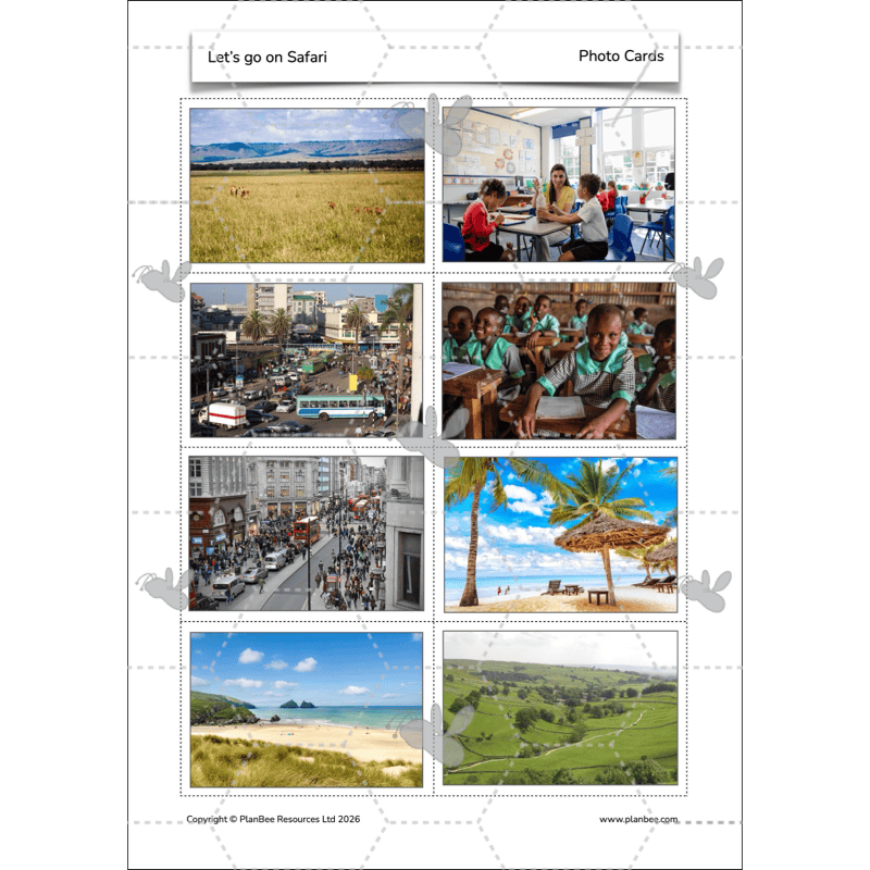 PlanBee Let's go on Safari | Kenya KS1 Geography Lesson Pack