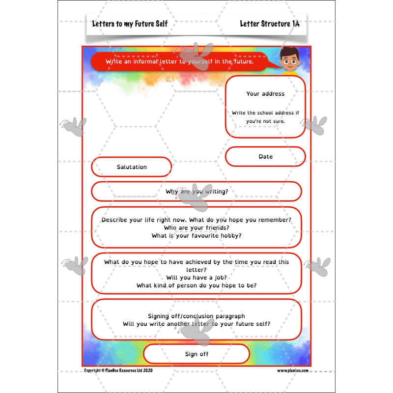 PlanBee Letters to my Future Self | Year 6 FREE English Pack