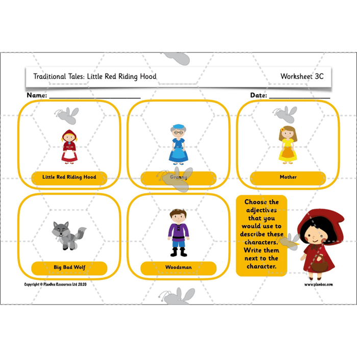 PlanBee Traditional Tales: Little Red Riding Hood | KS1 English Pack