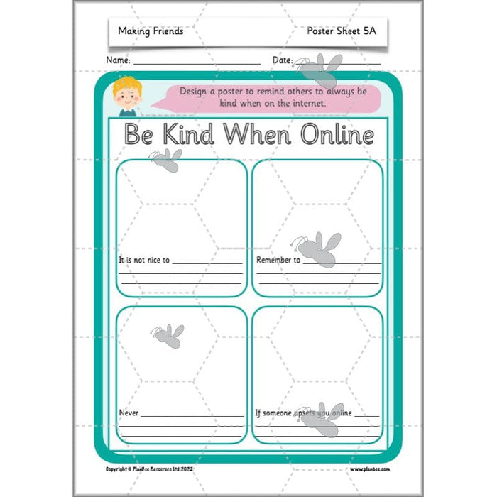 PlanBee Making Friends PSHE KS1 lessons by PlanBee