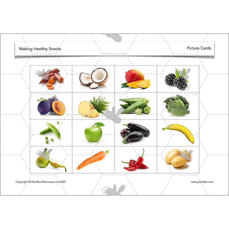 PlanBee Making Healthy Snacks | KS1 DT Lesson Pack