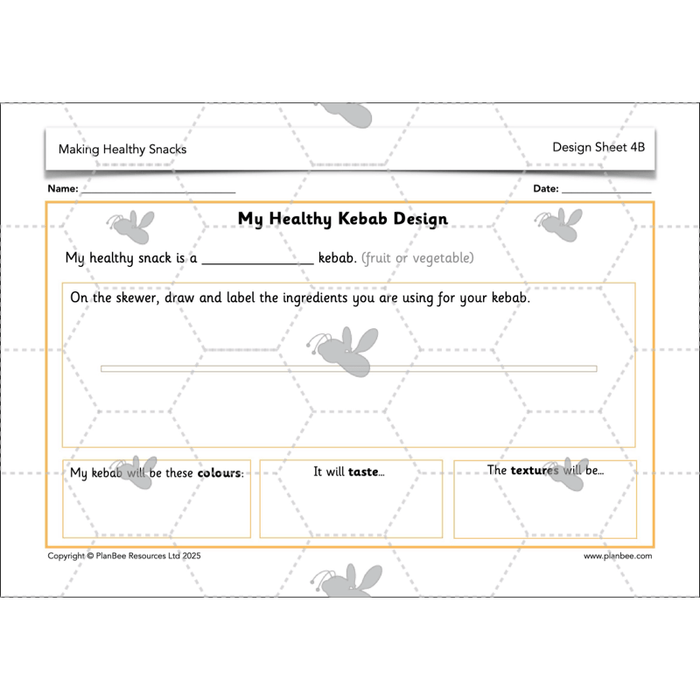 PlanBee Making Healthy Snacks | KS1 DT Lesson Pack
