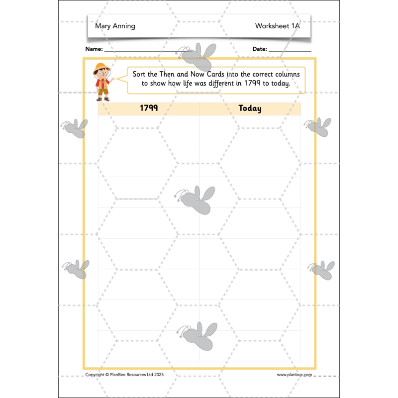 PlanBee Mary Anning KS1 | History Lesson Pack 