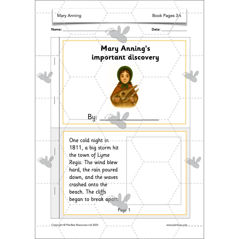 PlanBee Mary Anning KS1 | History Lesson Pack 
