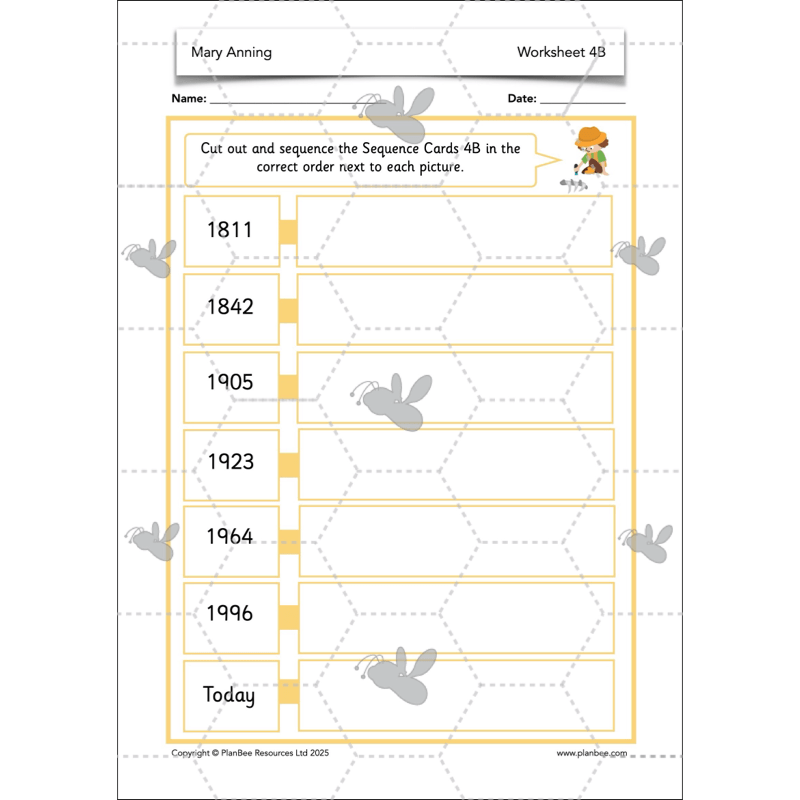PlanBee Mary Anning KS1 | History Lesson Pack 