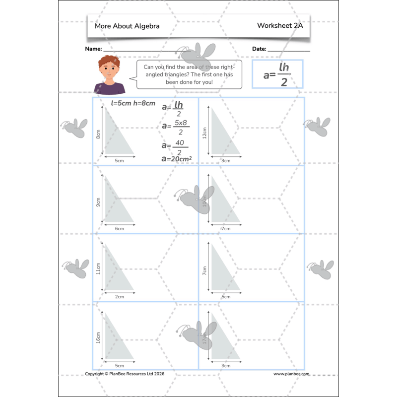 PlanBee More About Algebra Year 6 algebra worksheets by PlanBee