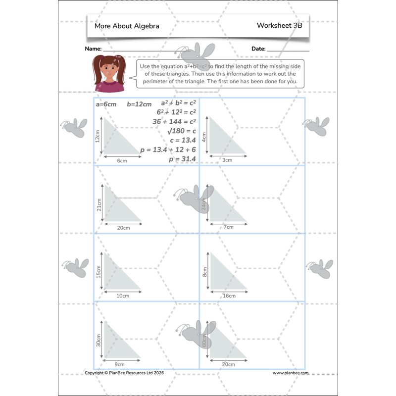 PlanBee More About Algebra Year 6 algebra worksheets by PlanBee