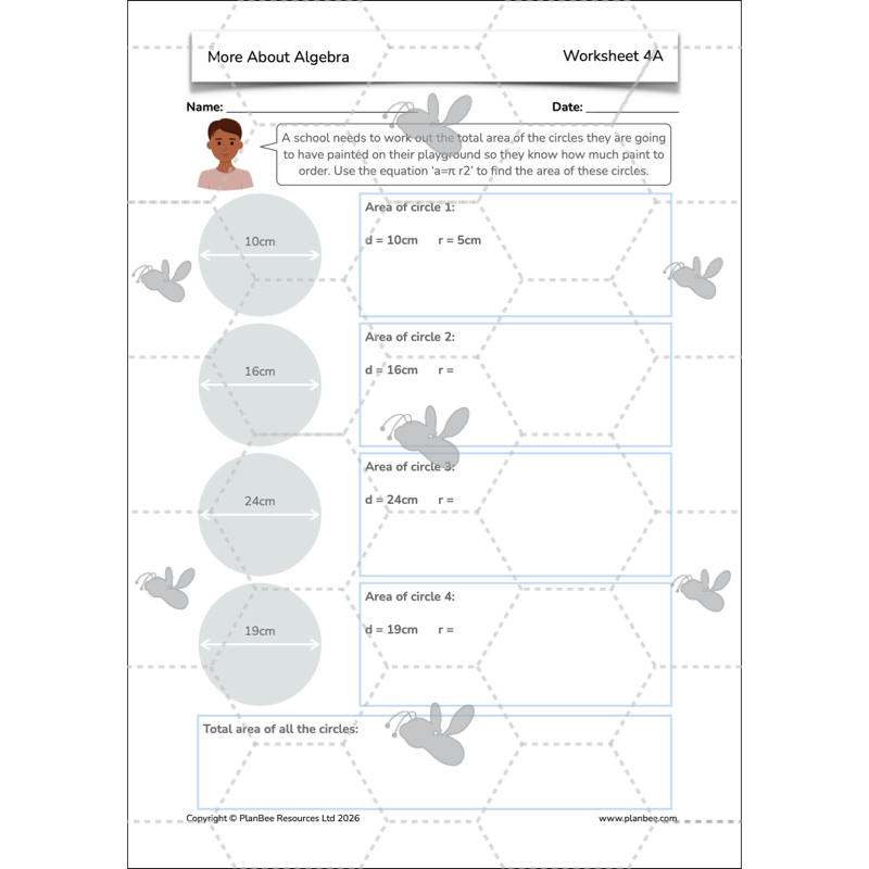 PlanBee More About Algebra Year 6 algebra worksheets by PlanBee