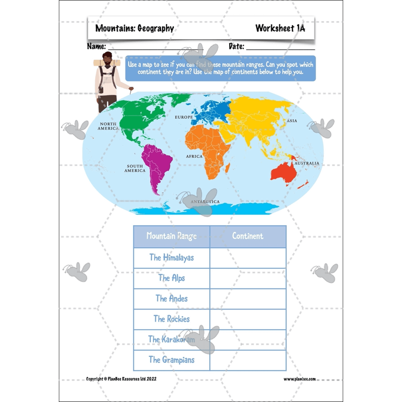 PlanBee Mountains KS2