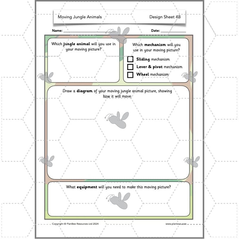 PlanBee Jungle-themed Sliders and Levers KS1 Lesson Pack | PlanBee
