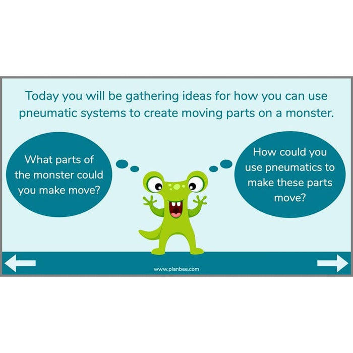 PlanBee Moving Monsters Year 3 KS2 Pneumatics Lessons by PlanBee