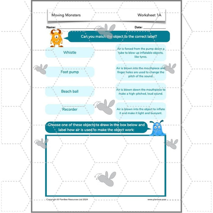 PlanBee Moving Monsters Year 3 KS2 Pneumatics Lessons by PlanBee