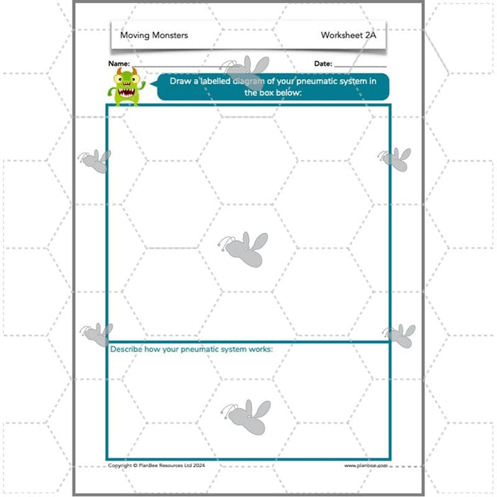 PlanBee Moving Monsters Year 3 KS2 Pneumatics Lessons by PlanBee