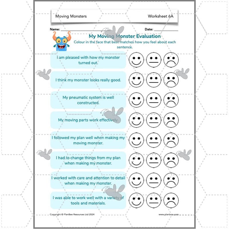 PlanBee Moving Monsters Year 3 KS2 Pneumatics Lessons by PlanBee