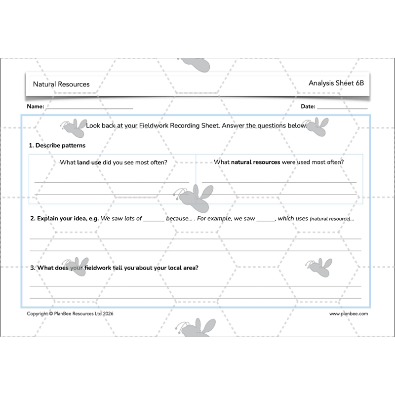 PlanBee Natural Resources KS2 Geography Lesson Pack