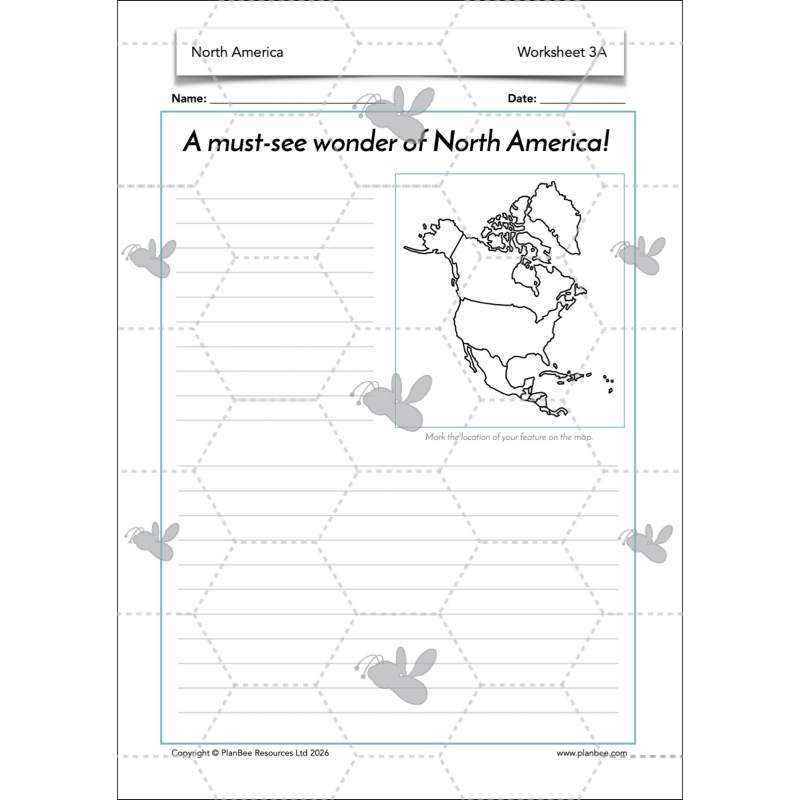 PlanBee North America KS2 Geography Lesson Pack
