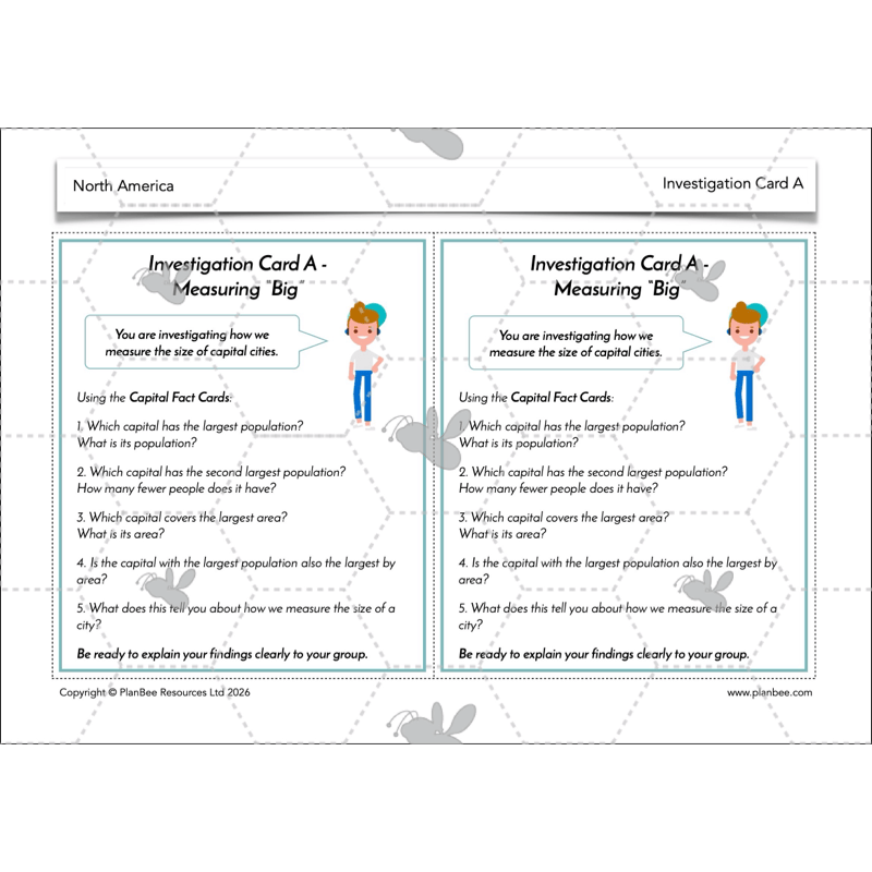 PlanBee North America KS2 Geography Lesson Pack