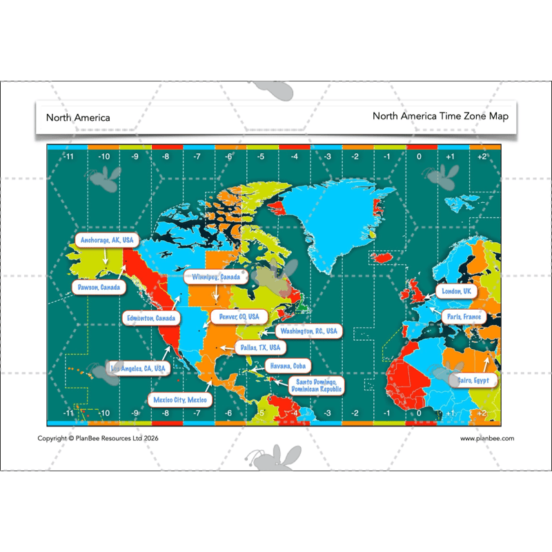 PlanBee North America KS2 Geography Lesson Pack
