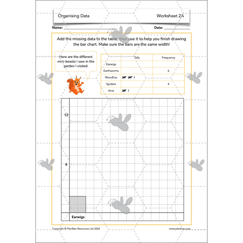 PlanBee Year 3 Statistics Organising Data PlanBee Maths Lesson