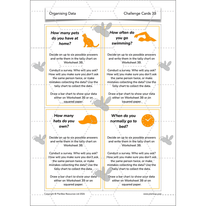 PlanBee Year 3 Statistics Organising Data PlanBee Maths Lesson