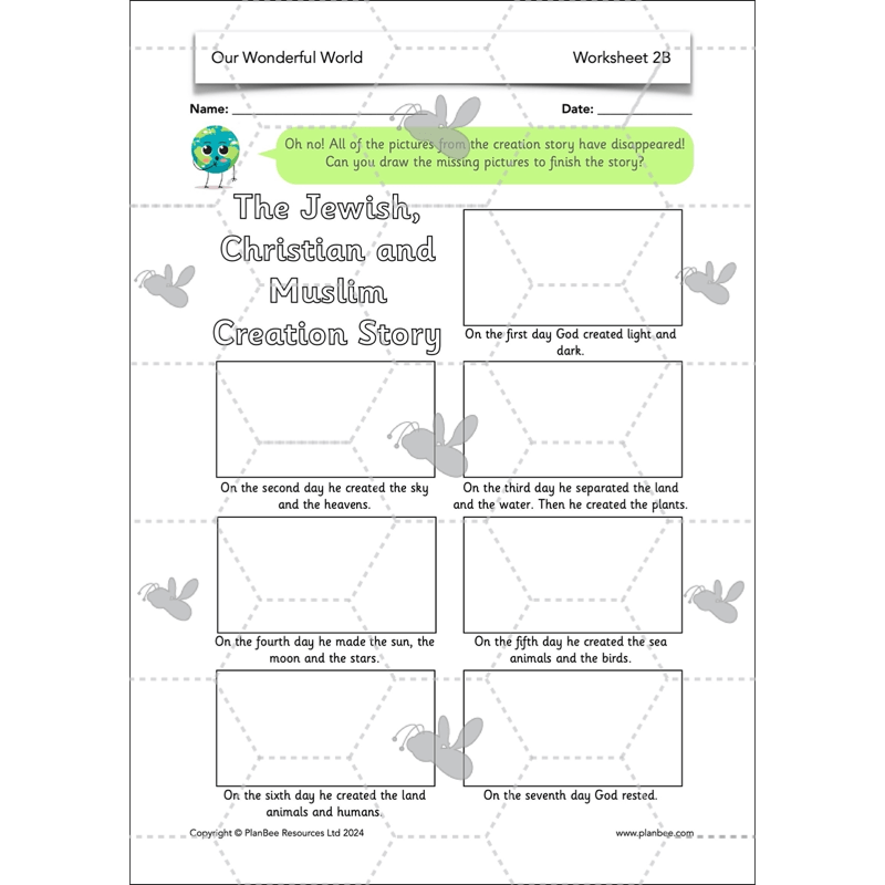 PlanBee Our Wonderful World - Creation Story KS1 RE Lessons | PlanBee
