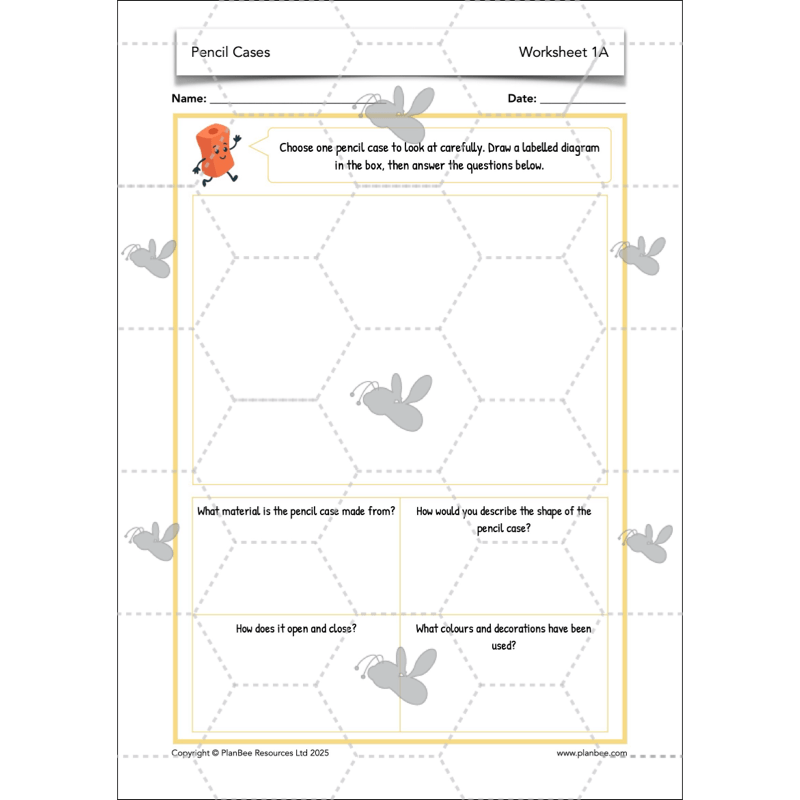 PlanBee Pencil Cases - Textiles: DT Lesson Plans for KS2 Y3/4