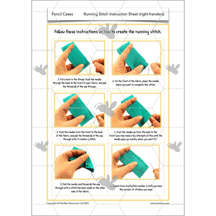 PlanBee Pencil Cases - Textiles: DT Lesson Plans for KS2 Y3/4