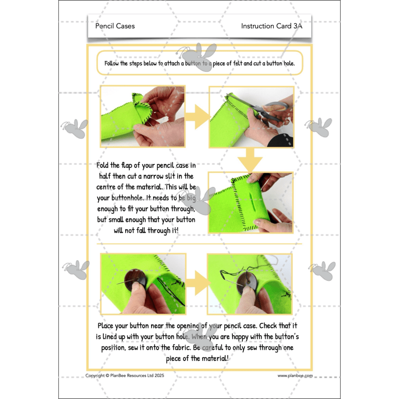 PlanBee Pencil Cases - Textiles: DT Lesson Plans for KS2 Y3/4