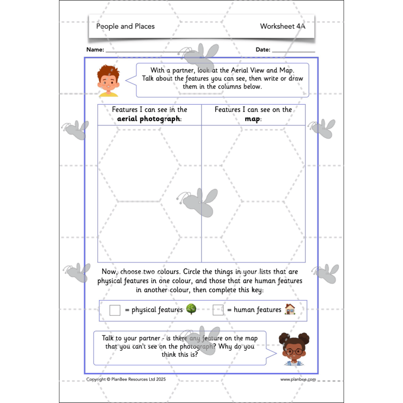 PlanBee People and Places | KS1 Geography Lessons