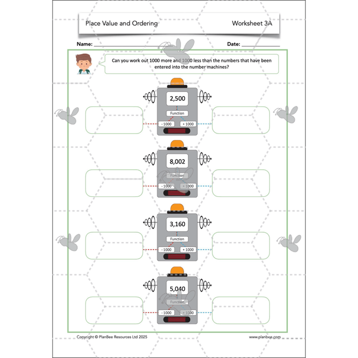 PlanBee Place Value and Ordering Year 4 Maths Lessons by PlanBee