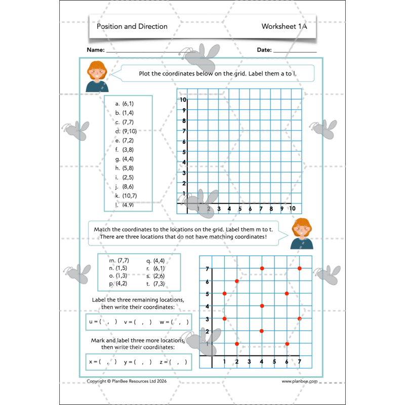 PlanBee Position and Direction Year 4 Maths Lessons | PlanBee