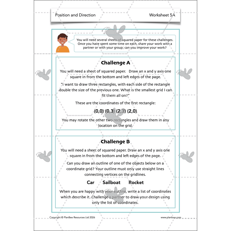 PlanBee Position and Direction Year 4 Maths Lessons | PlanBee