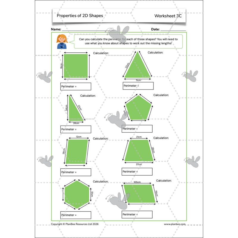 PlanBee Year 4 Properties of 2D Shapes KS2 Maths by PlanBee