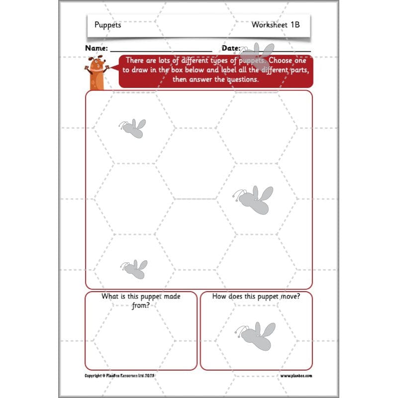 PlanBee Puppets KS1 DT Lesson Planning Pack for Year 2 by PlanBee