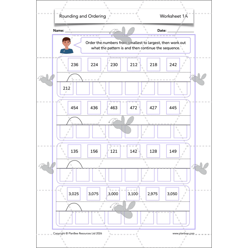 PlanBee Rounding and Ordering Numbers Year 4 Place Value by PlanBee