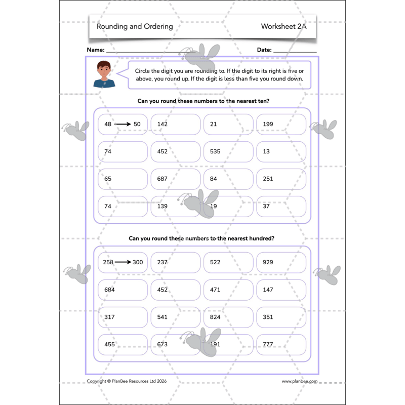 PlanBee Rounding and Ordering Numbers Year 4 Place Value by PlanBee