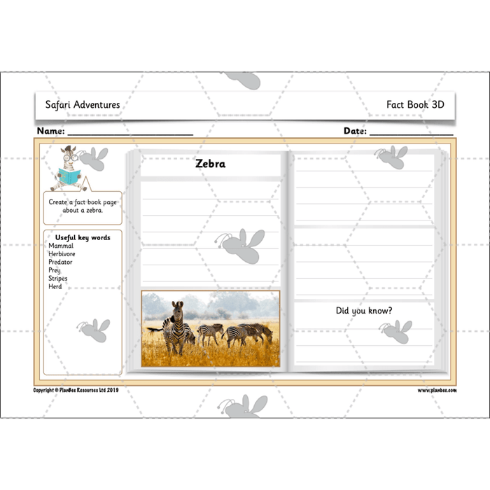 PlanBee Safari Adventures KS1 | English Lesson Pack