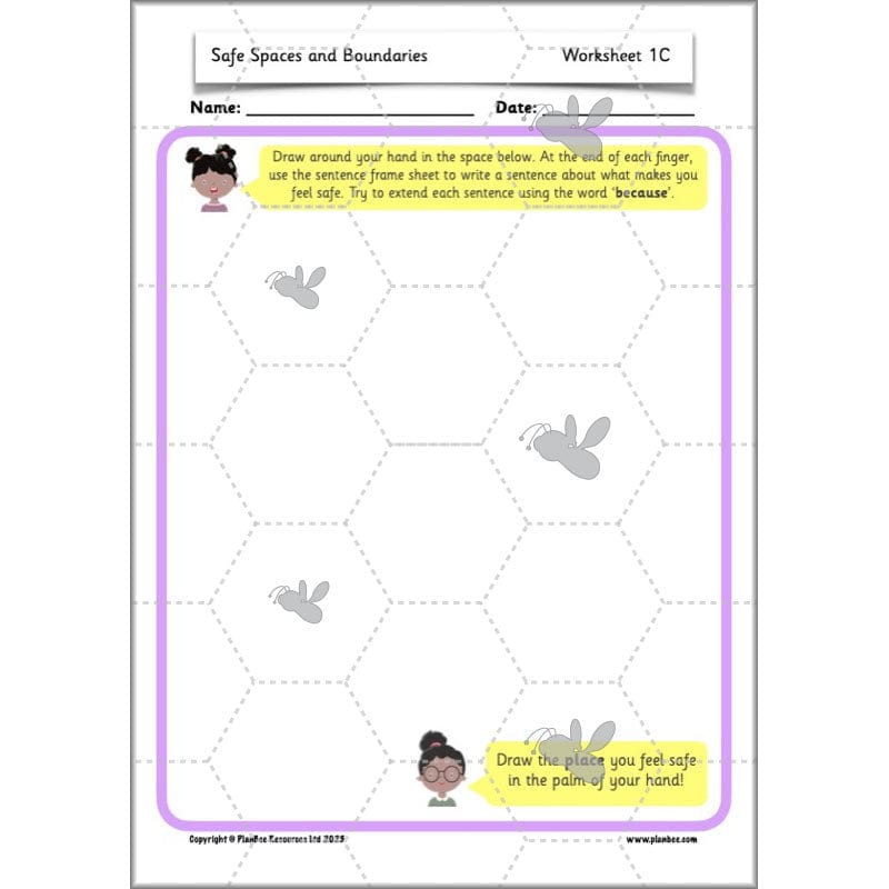 PlanBee Safe Spaces and Boundaries PSHE KS1 lessons by PlanBee