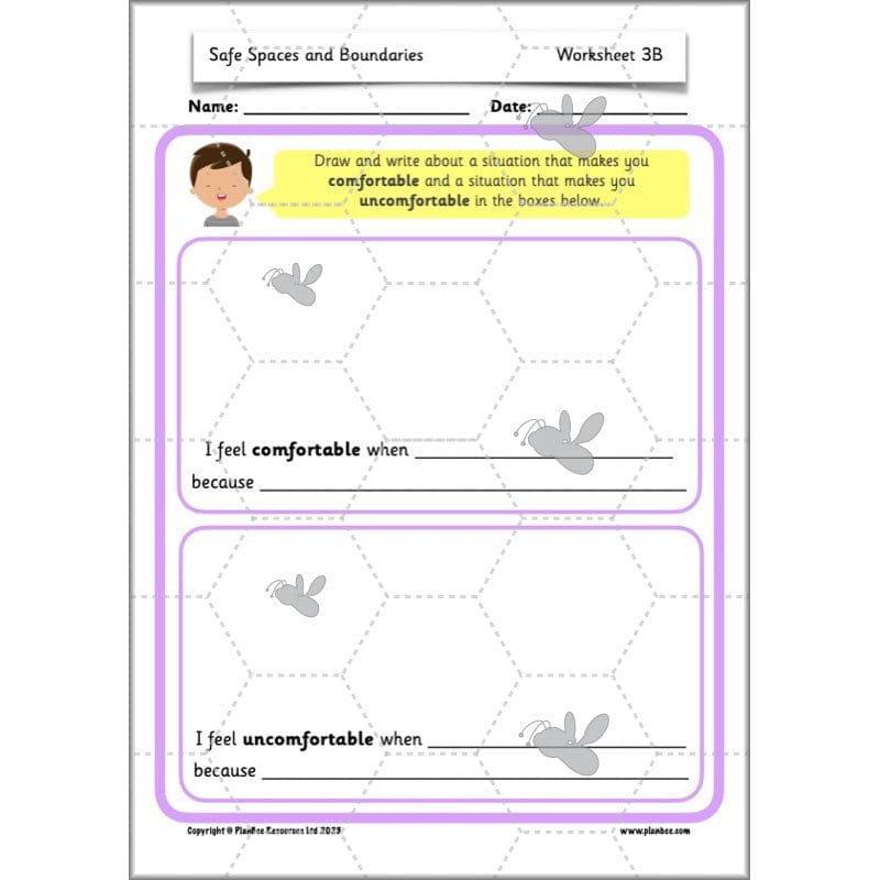 PlanBee Safe Spaces and Boundaries PSHE KS1 lessons by PlanBee