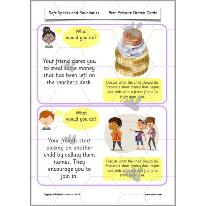 PlanBee Safe Spaces and Boundaries PSHE KS1 lessons by PlanBee
