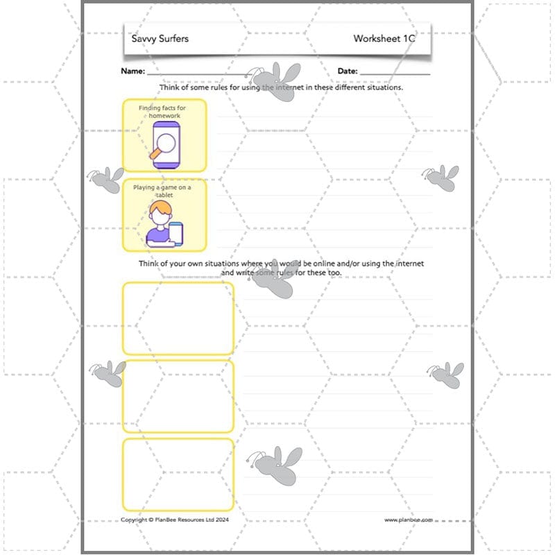 PlanBee Online Safety Year 3 | 5 Complete PSHE Lessons