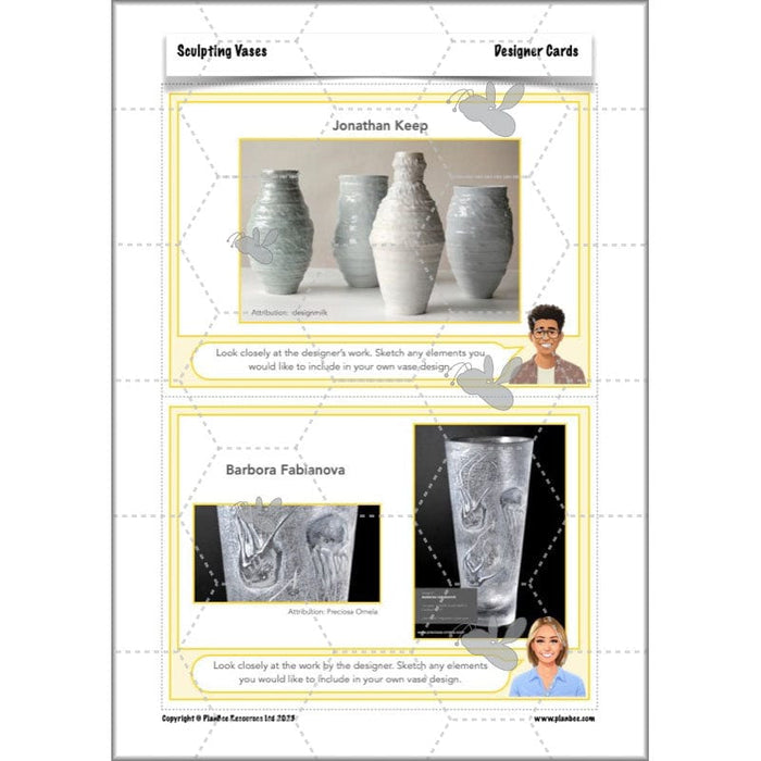 PlanBee Sculpting Vases - Sculpture Art Lessons for KS2 | Year 5 & Year 6