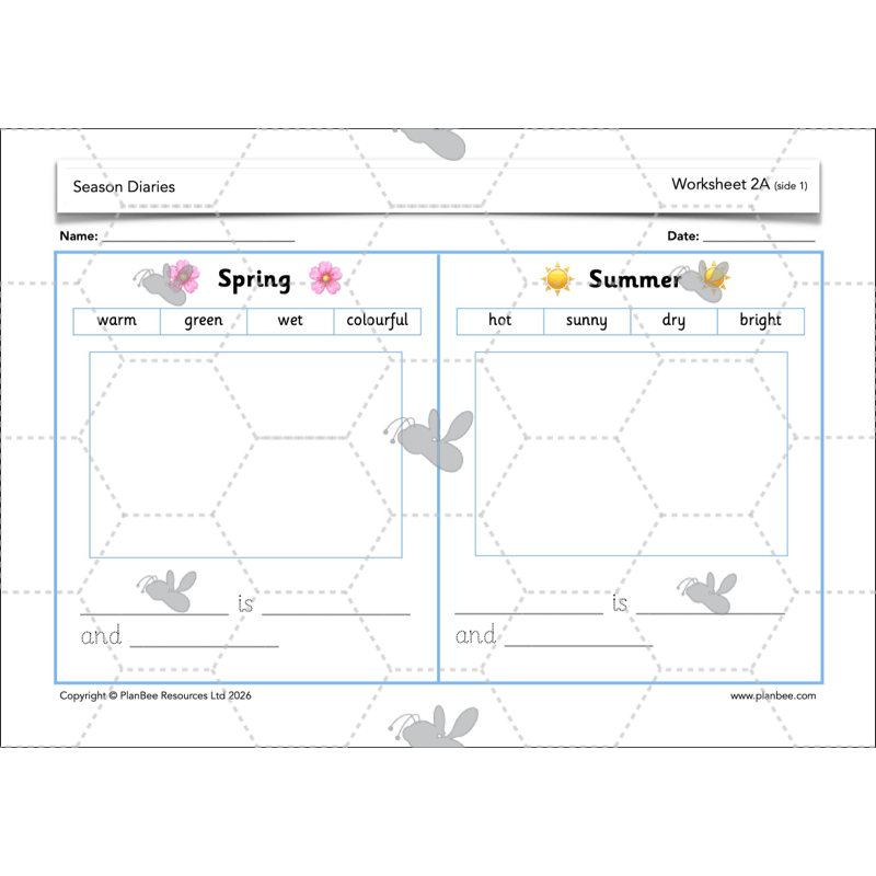 PlanBee Season Diaries | Year 1 English